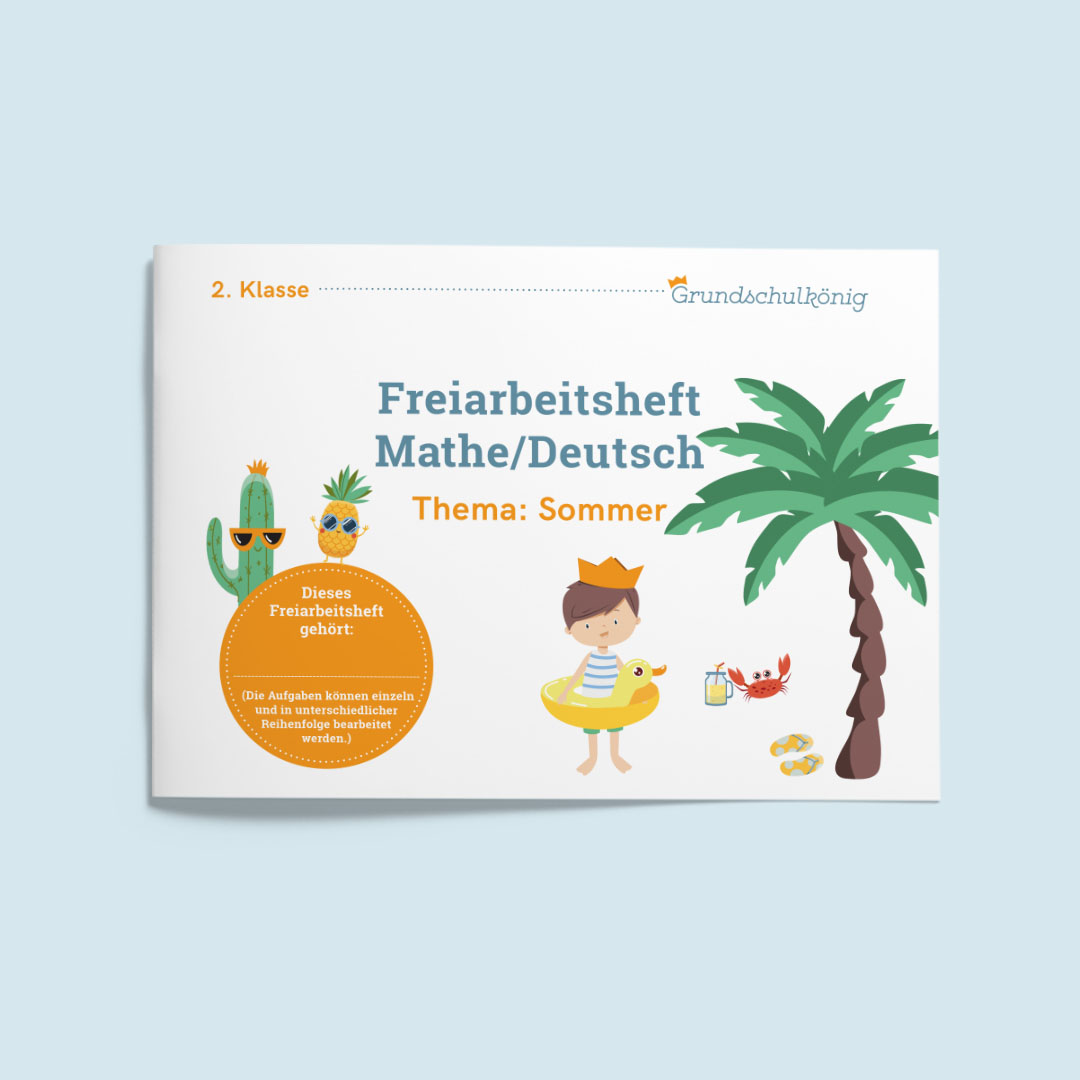 Spezial-Angebot: Königspakete (Deutsch + Mathe), Schatzsuche und Freiarbeitsheft Sommer, 2. Klasse