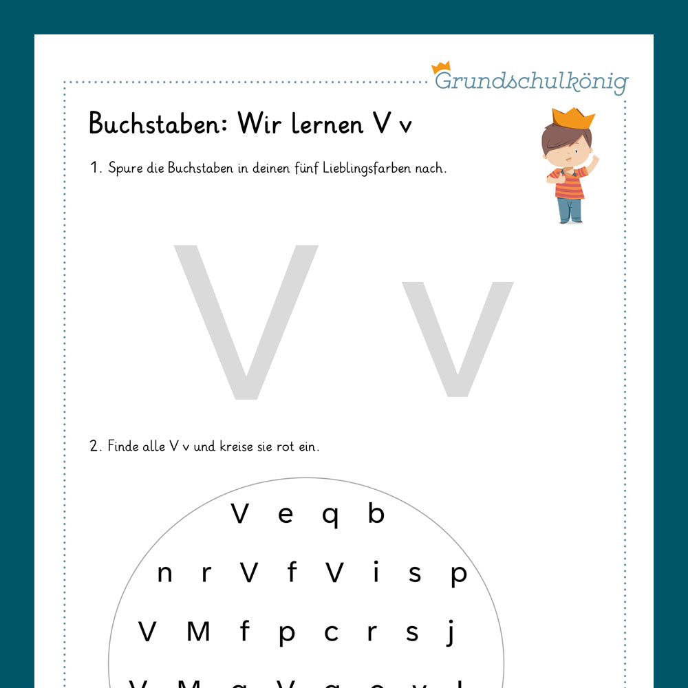 Freebie: Königspaket Druckschrift (Deutsch, 1. Klasse)