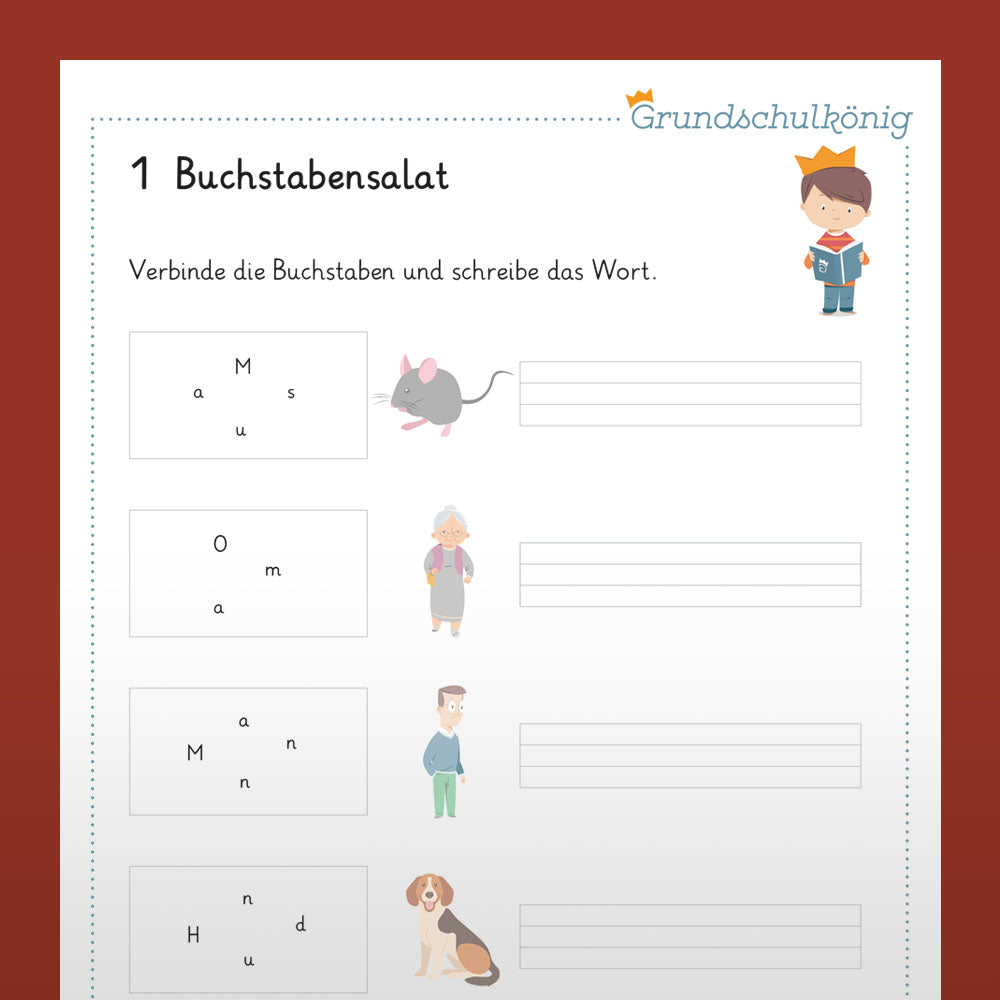 Günstiger im Set: Deutsch, 1. Klasse: Wiederholung des Jahresstoffs Teil 1 + 2!