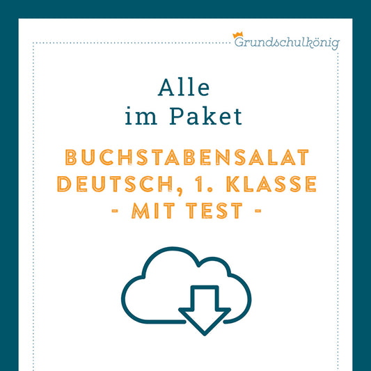Königspaket: Buchstabensalat (Deutsch, 1. Klasse) - inklusive Test