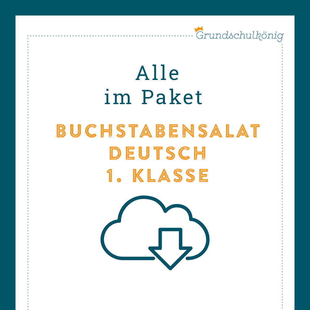 Königspaket: Buchstabensalat (Deutsch, 1. Klasse) - inklusive Test