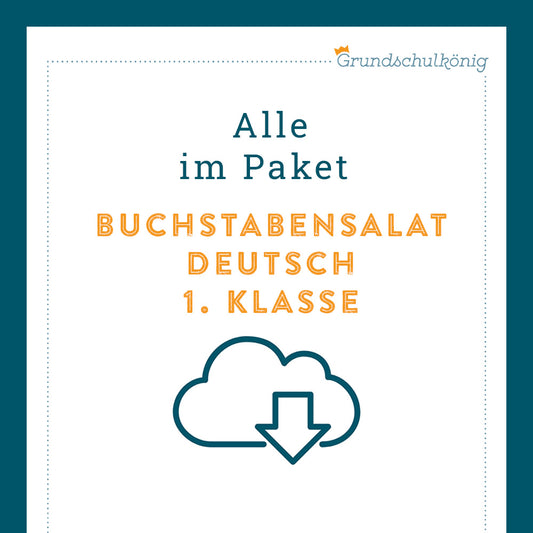 Königspaket: Buchstabensalat (Deutsch, 1. Klasse) - inklusive Test