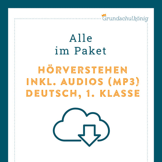 Königspaket: Hörverstehen inkl. Audios (Deutsch, 1. Klasse)