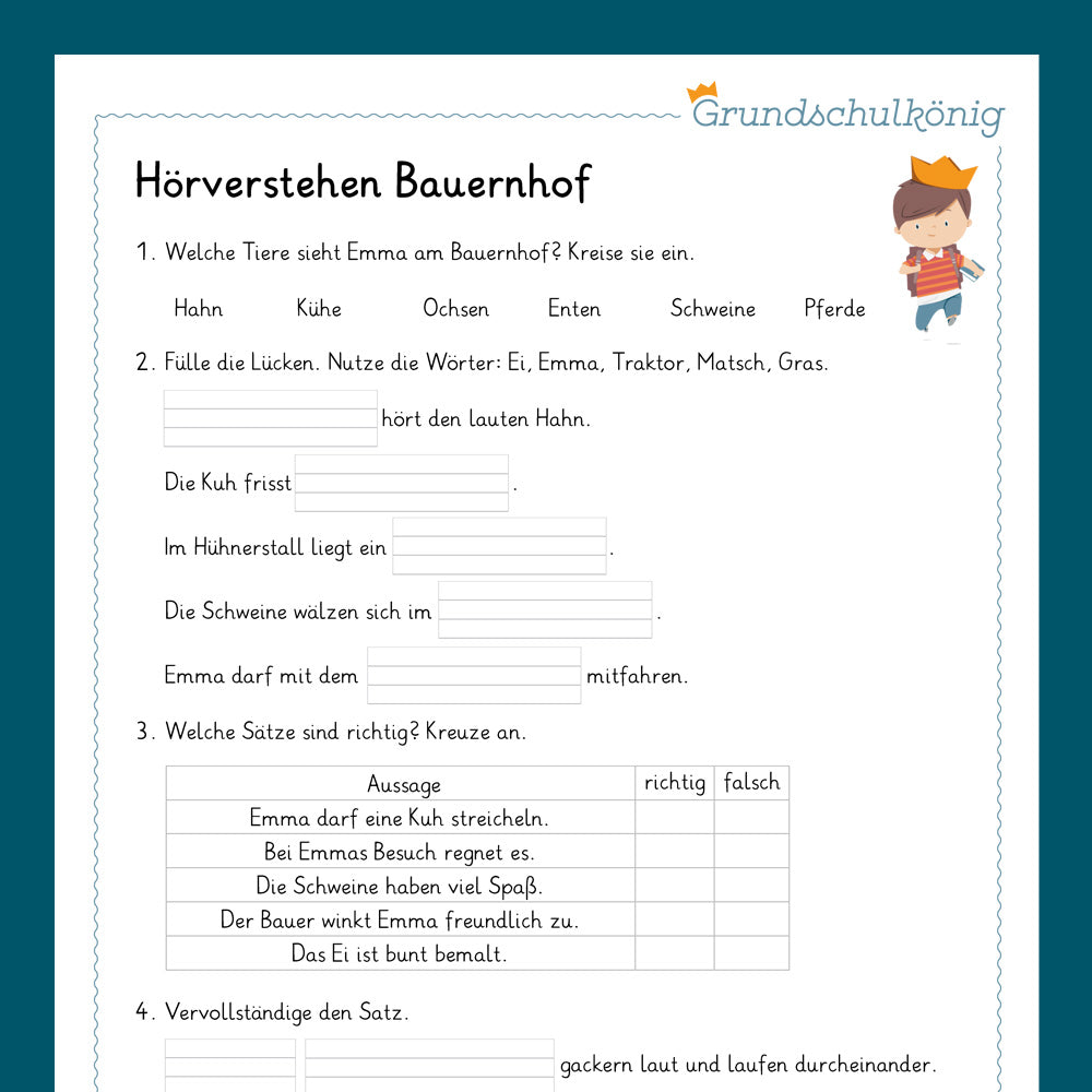 Königspaket: Hörverstehen inkl. Audios (Deutsch, 1. Klasse)