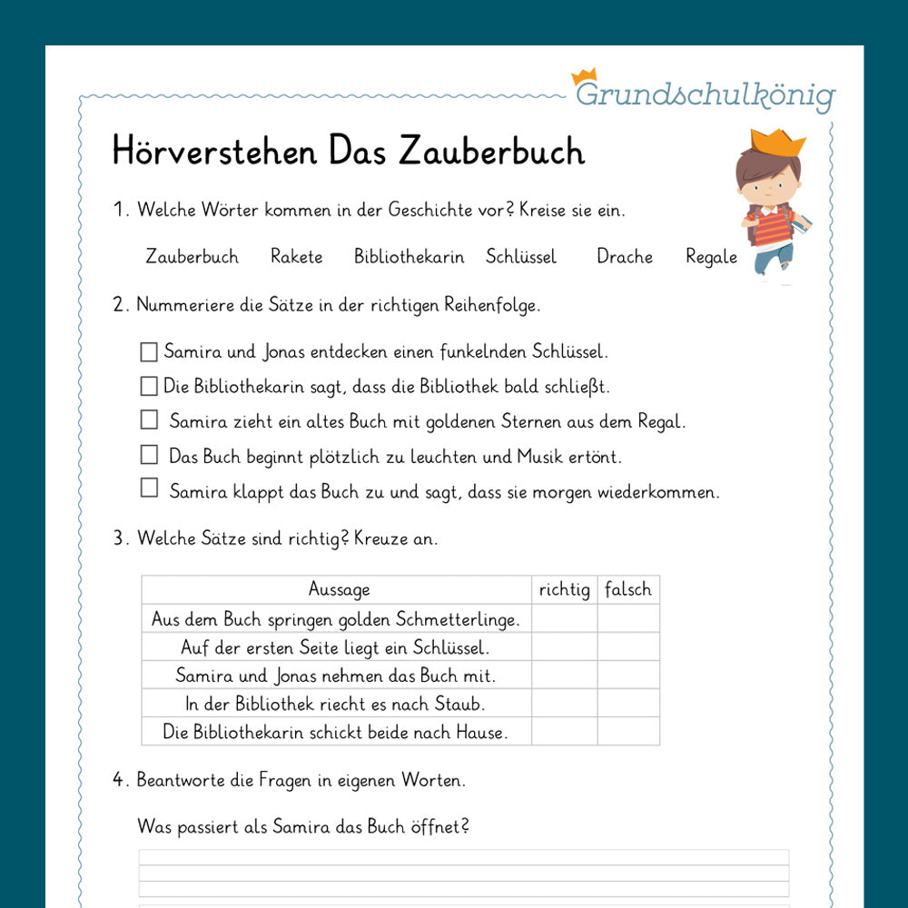 Königspaket: Hörverstehen inkl. Audios (Deutsch, 2. Klasse)