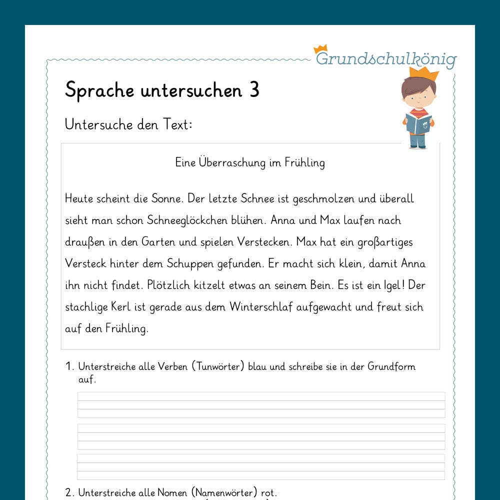 Königspaket: Wortarten - Sprache untersuchen (Deutsch, 2. Klasse)