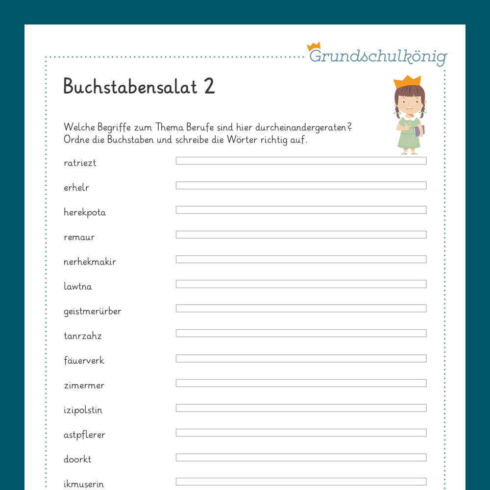 Königspaket: Buchstabensalat (Deutsch, 3. Klasse)