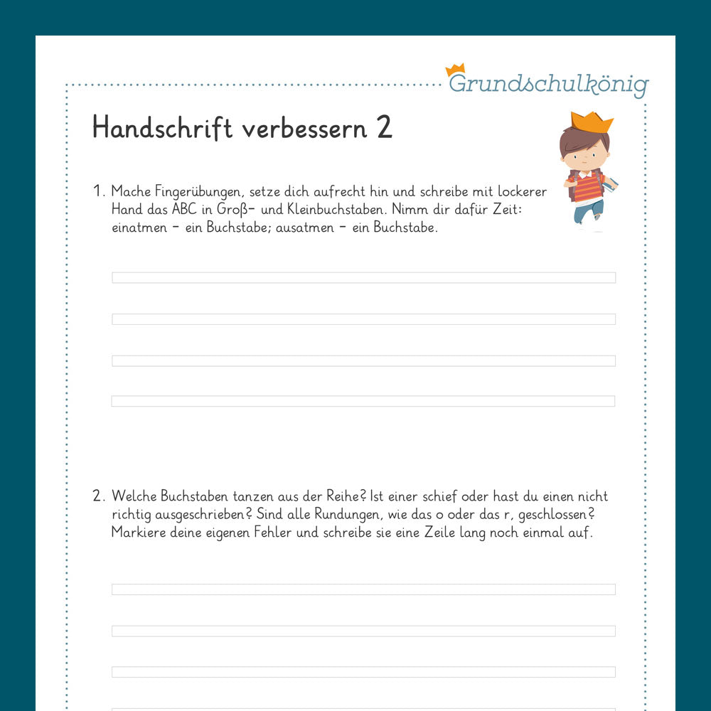 Königspaket: Handschrift verbessern (Deutsch, 3. Klasse)