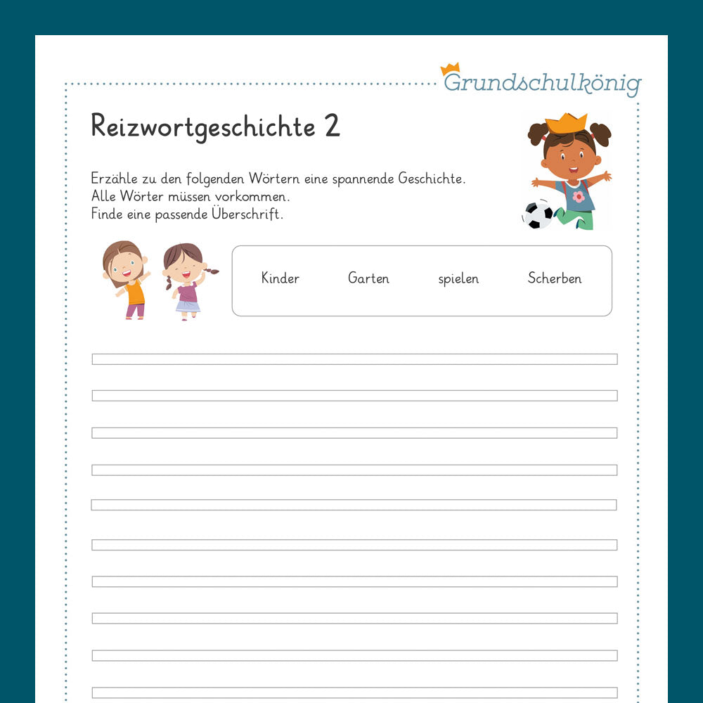 Königspaket: Reizwortgeschichte (Deutsch, 3. Klasse) - inklusive Test