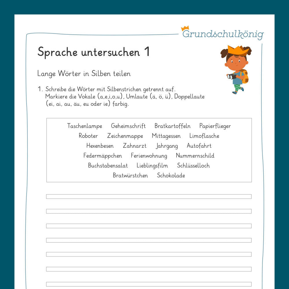Königspaket: Sprache untersuchen (Deutsch, 3. Klasse) - inklusive Test