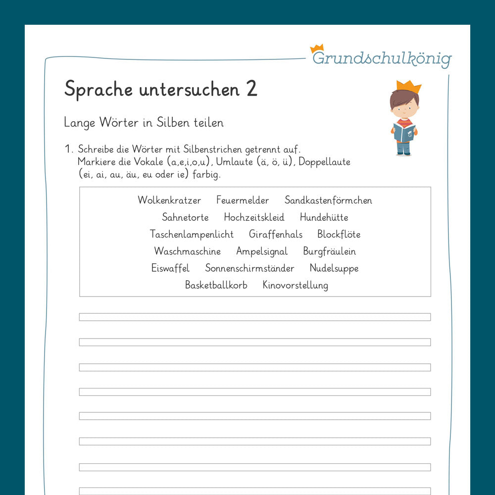 Königspaket: Sprache untersuchen (Deutsch, 3. Klasse) - inklusive Test