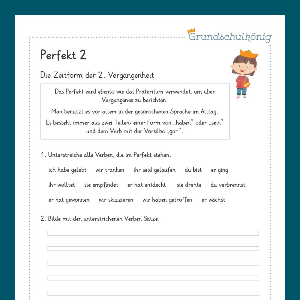Königspaket: Perfekt (Deutsch, 3. Klasse) - inklusive Test