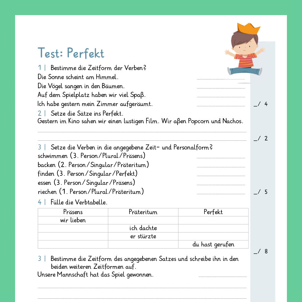 Königspaket: Perfekt (Deutsch, 3. Klasse) - inklusive Test