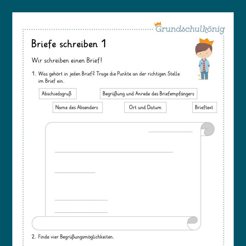 Briefe Schreiben 4 Klasse übungen Kostenlos Königspaket: Briefe schreiben (Deutsch, 4. Klasse) - inklusive Test