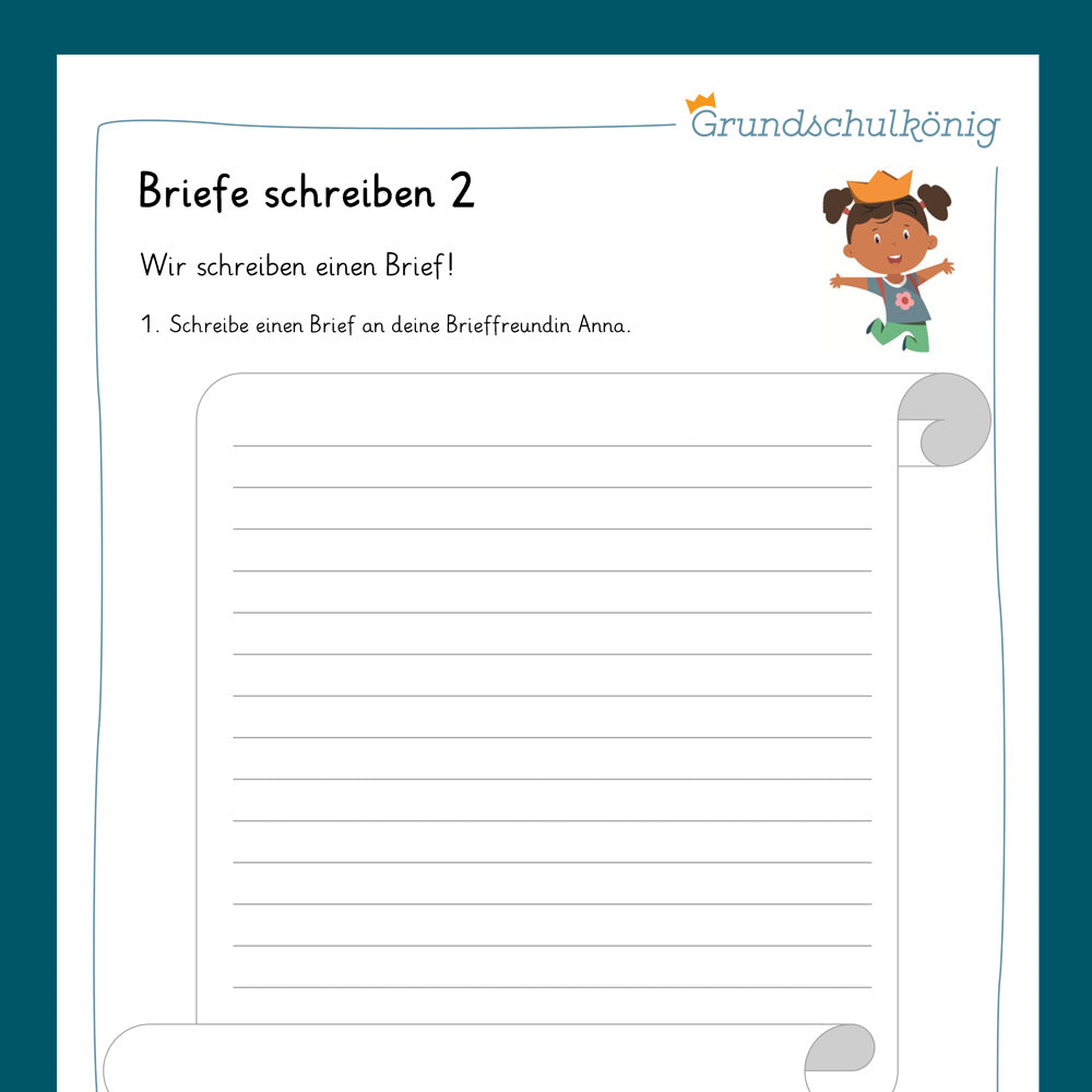 Königspaket: Briefe schreiben (Deutsch, 4. Klasse) - inklusive Test