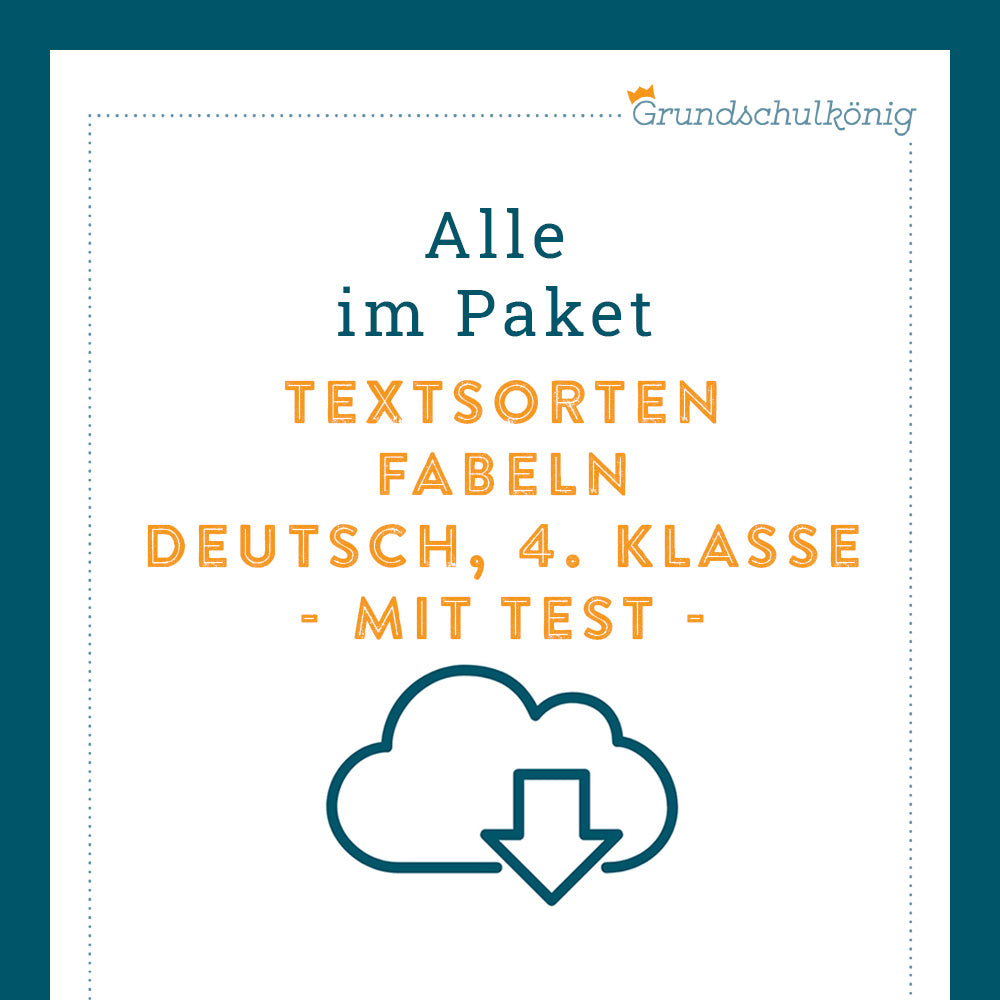 Königspaket: Fabeln (Deutsch, 4. Klasse) - inklusive Test