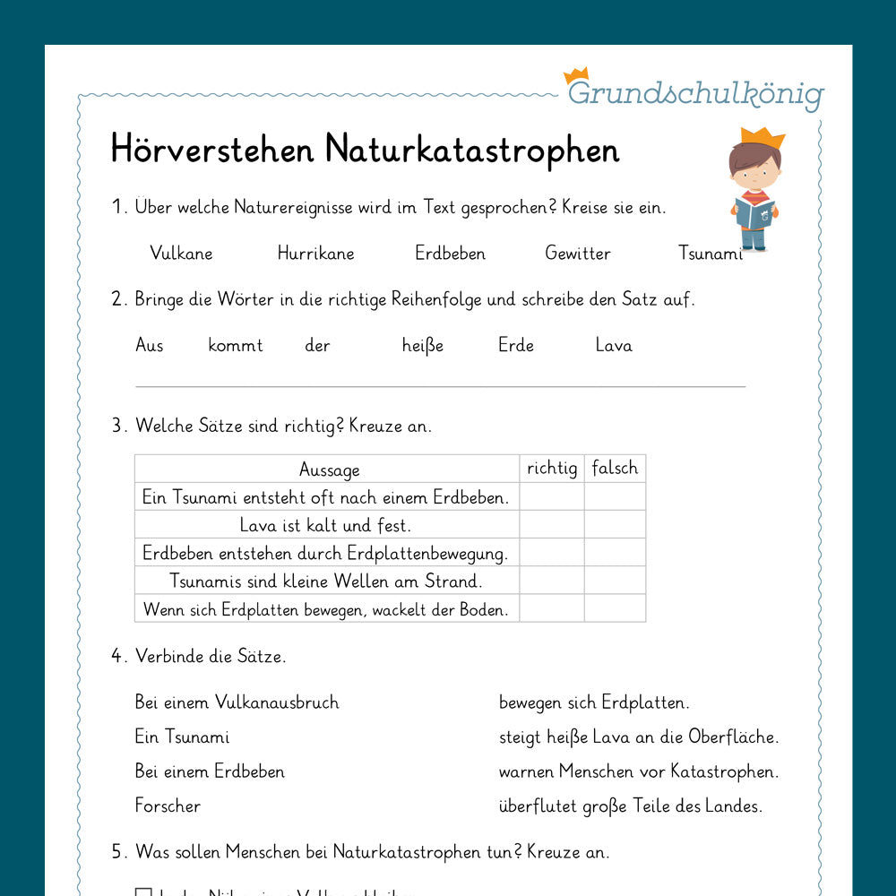 Königspaket: Hörverstehen inkl. Audios (Deutsch, 4. Klasse)