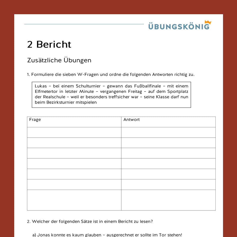 Deutsch, 5. & 6. Klasse: Aufsätze schreiben - Teil 1