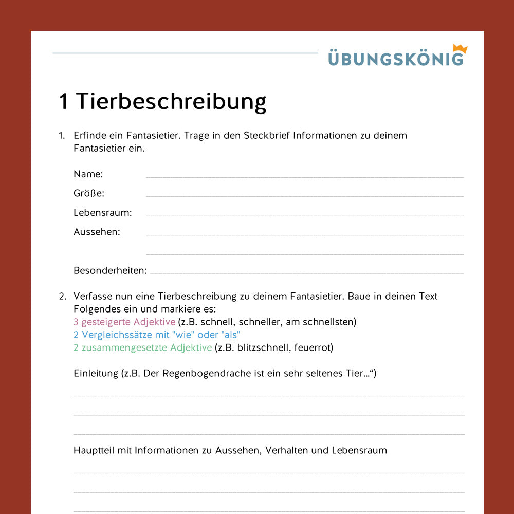 Deutsch, 5. & 6. Klasse: Aufsätze schreiben - Teil 2