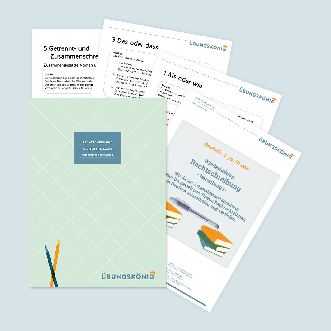 Deutsch, 5. & 6. Klasse: Wiederholungen zur Rechtschreibung - Teil 1