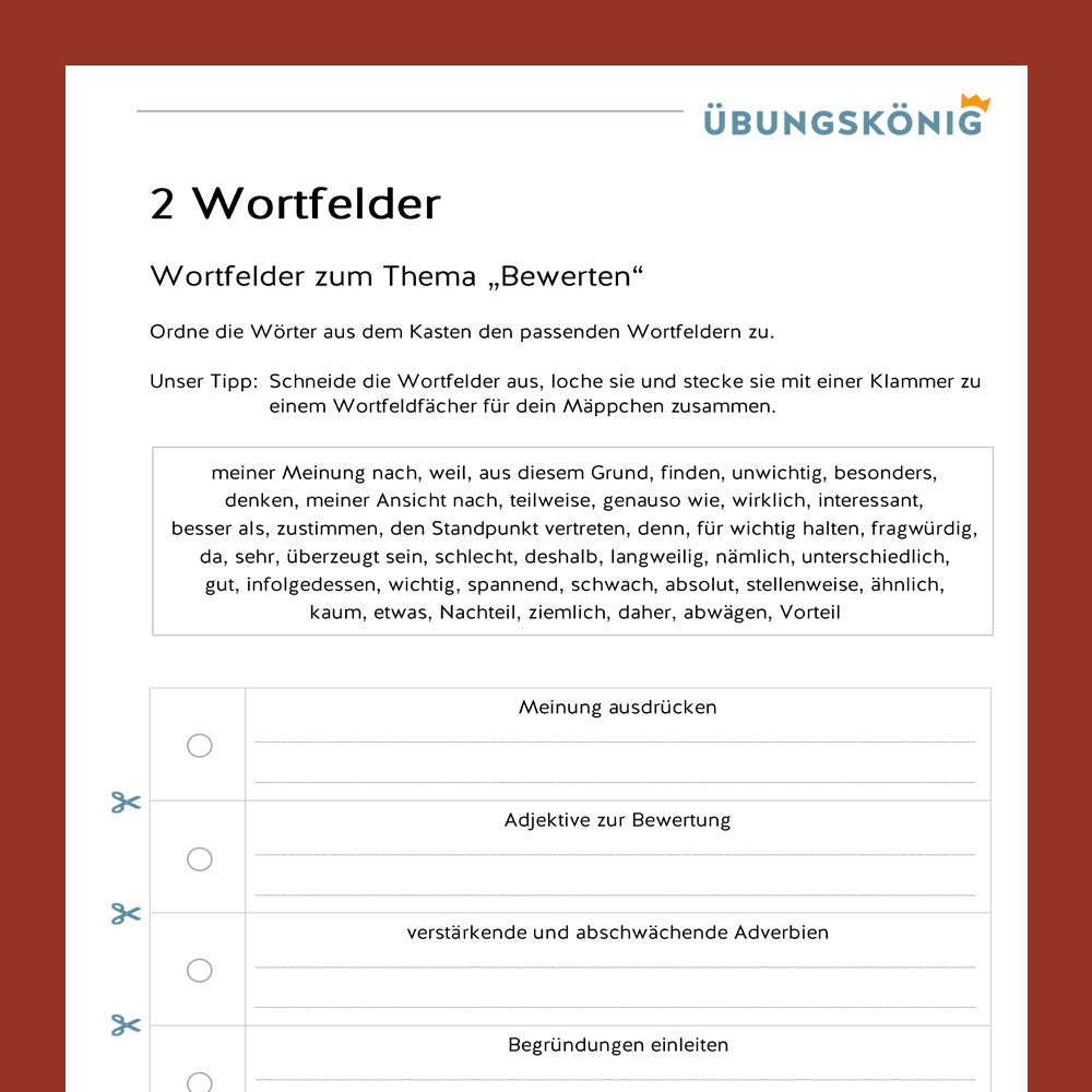 Deutsch, 5. & 6. Klasse: Grammatik - Teil 1