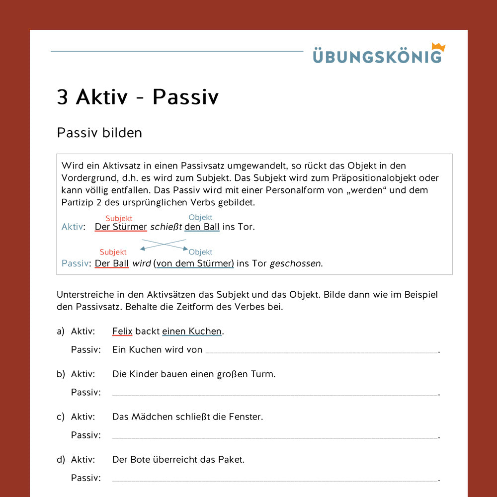 Deutsch, 5. & 6. Klasse: Grammatik - Teil 1