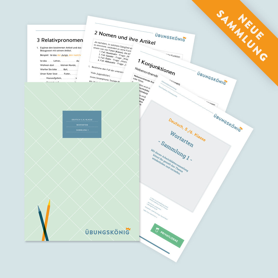 Deutsch, 5. & 6. Klasse: Wortarten - Teil 1