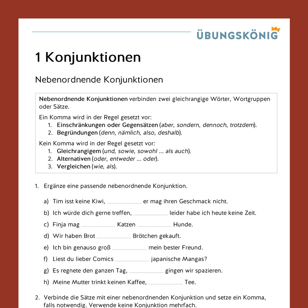 Deutsch, 5. & 6. Klasse: Wortarten - Teil 1
