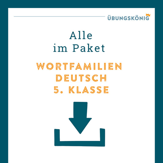 King's Package Word Families (German, Grammar &amp; Sentence Structure) - including test