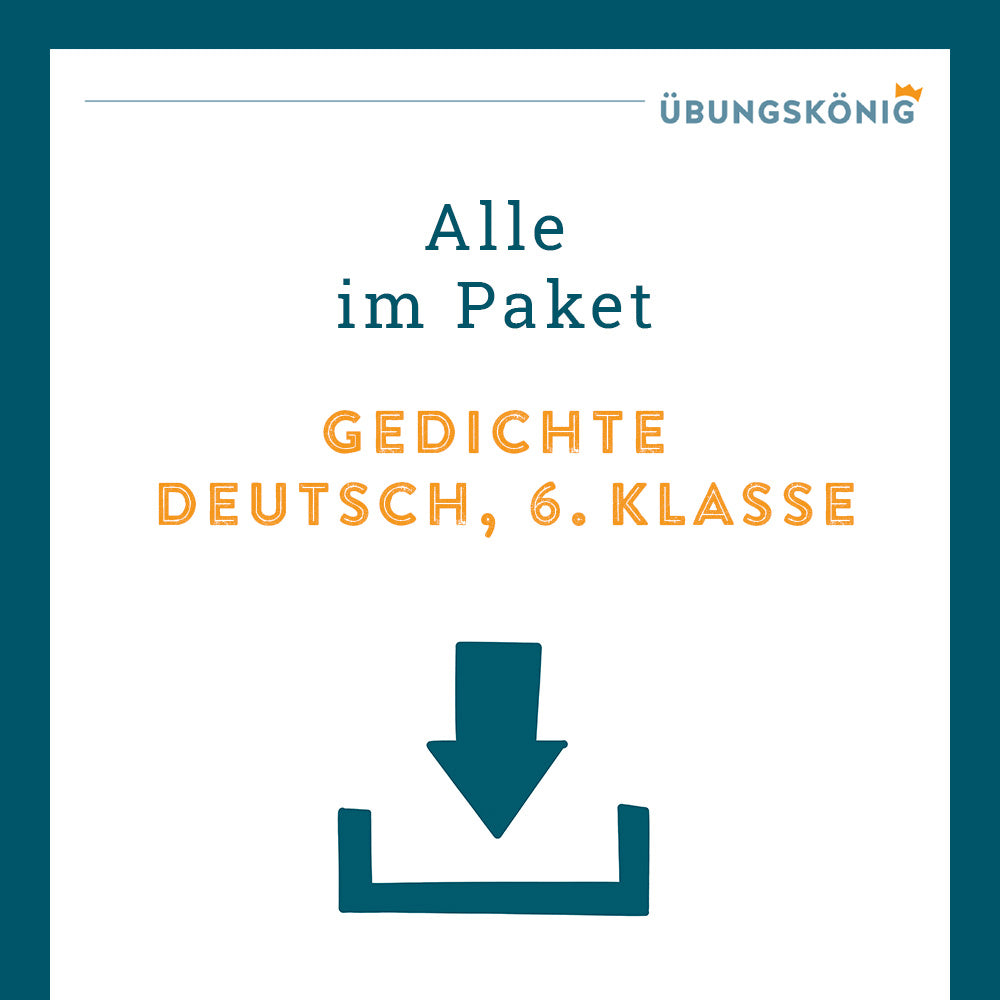 Königspaket: Gedichte (Deutsch, 6. Klasse)