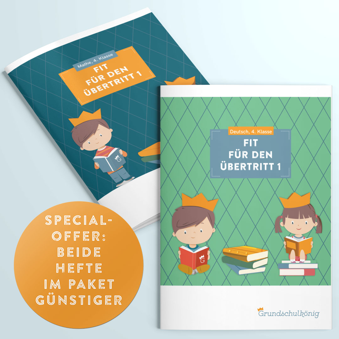 Günstiger im Set: Deutsch & Mathe, 4. Klasse: Fit für den Übertritt - jeweils Teil 1!