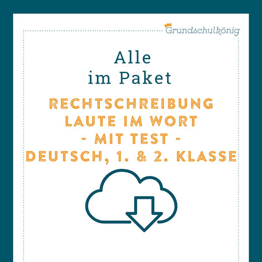 Königspaket: Rechtschreibung - bp / dt / gk im Wort (Deutsch, 1. & 2. Klasse) - inklusive Test