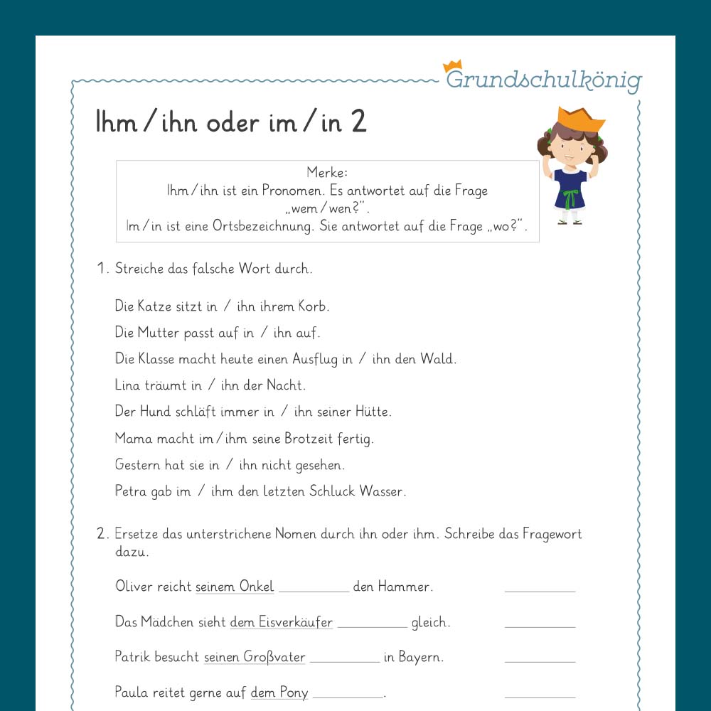 Königspaket: Rechtschreibung - gemischte Aufgaben (Deutsch, 3. & 4. Klasse) - inklusive Test