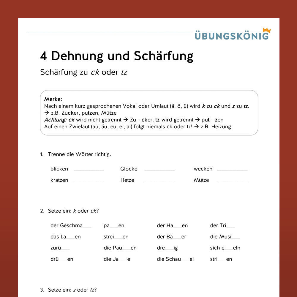 Deutsch, 5. & 6. Klasse: Wiederholungen zur Rechtschreibung - Teil 2