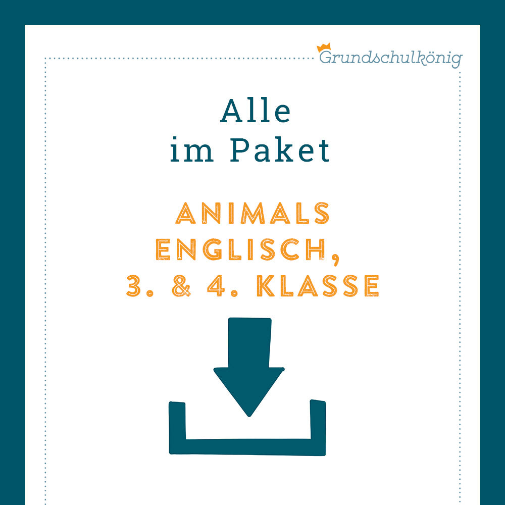 Königspaket: animals (Englisch, 3. & 4. Klasse)