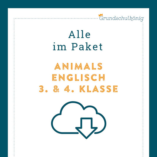 Königspaket: Animals - Tiere (Englisch, 3. & 4. Klasse)