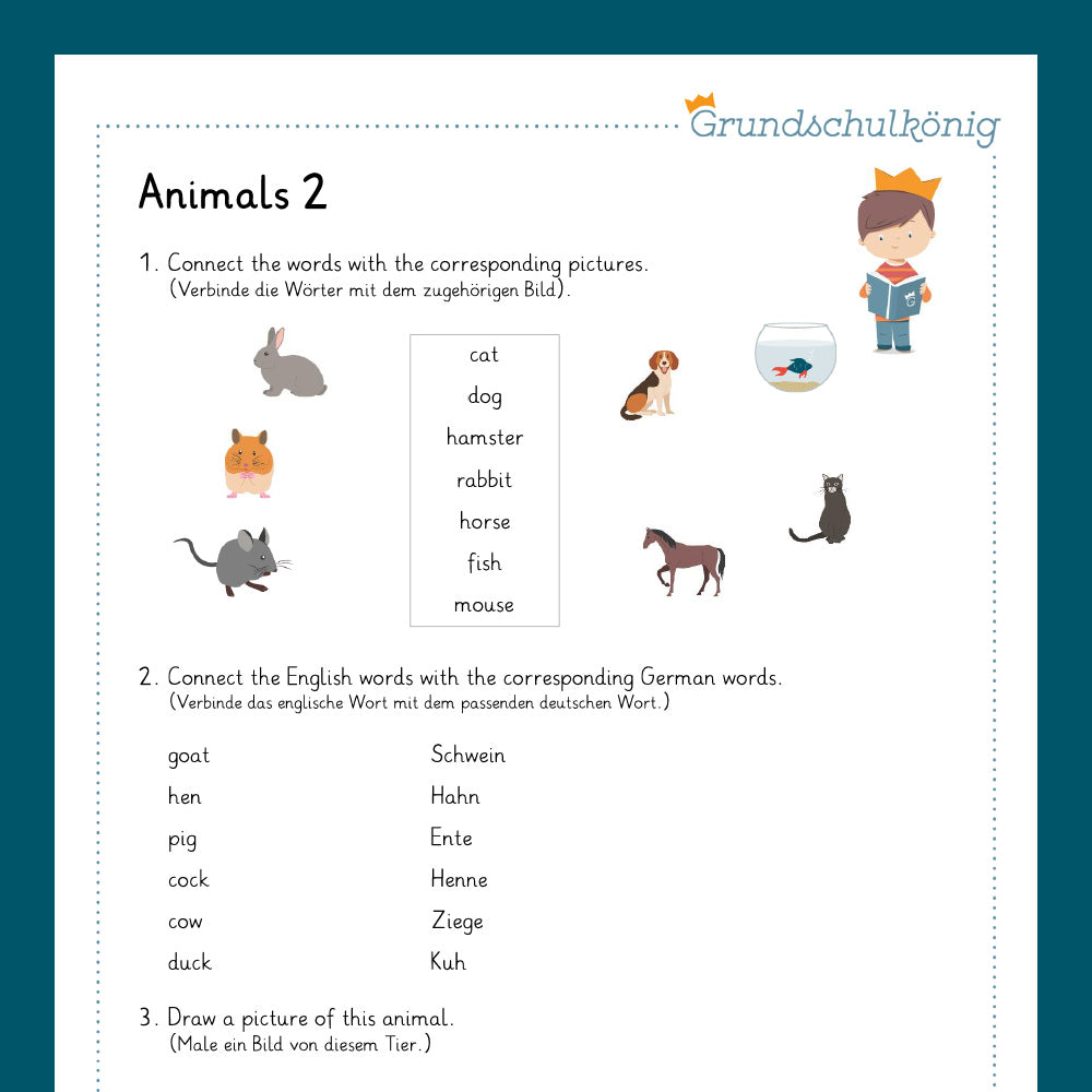 Königspaket: animals (Englisch, 3. & 4. Klasse)