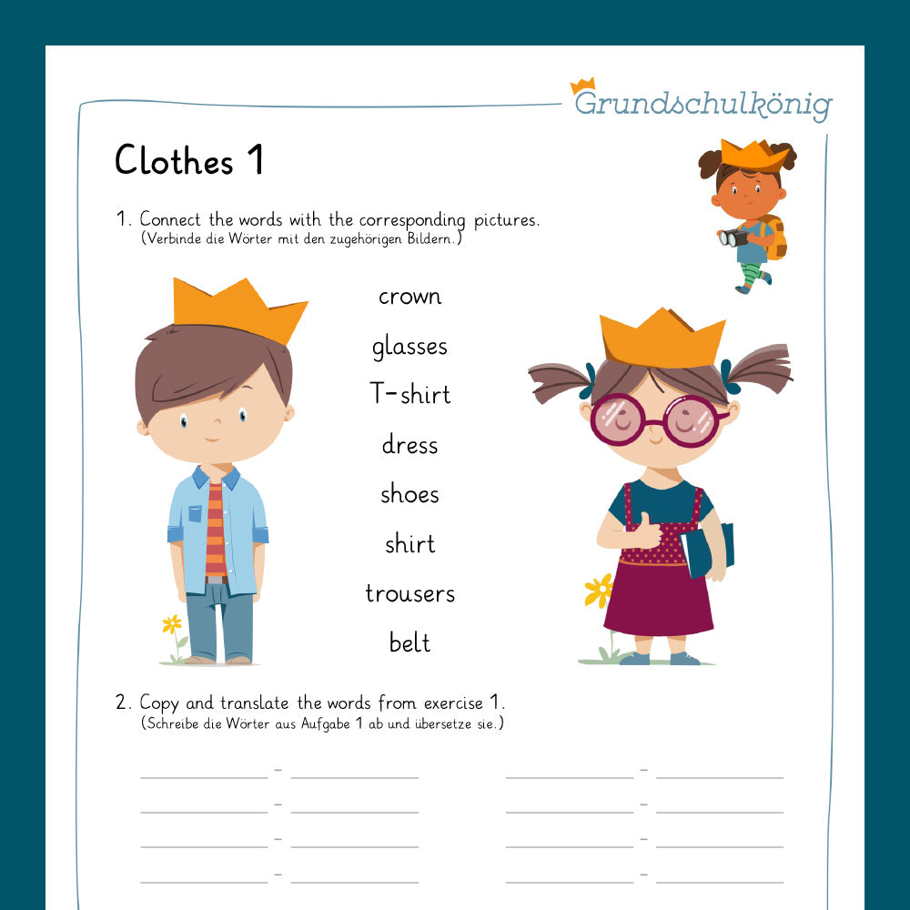 King's Package: Clothes (English, 3rd &amp; 4th grade)