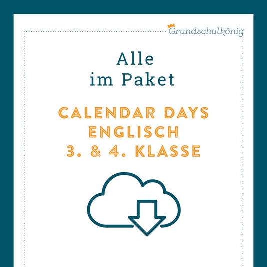 Königspaket: Days - Tage (Englisch, 3. & 4. Klasse)