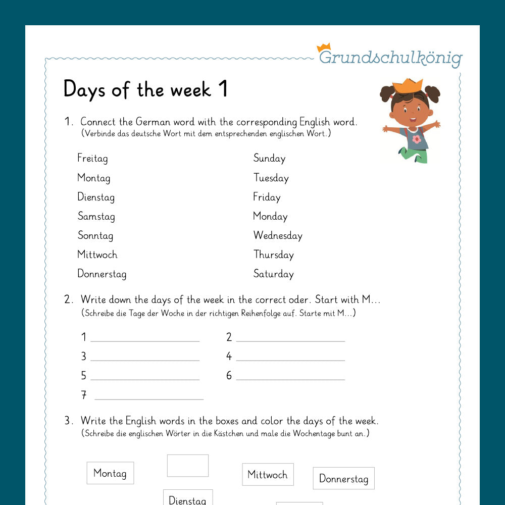 King's Package: Days (English, Grades 3 &amp; 4)