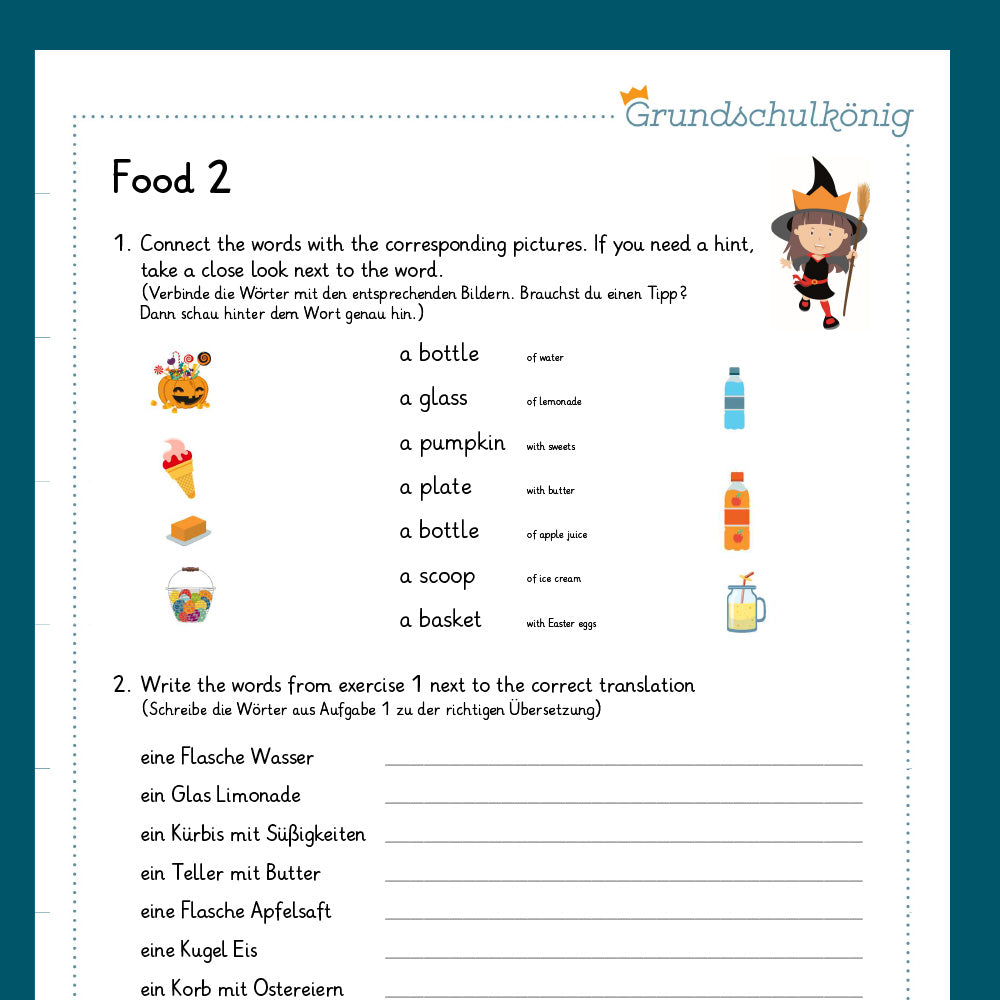 Königspaket: food (Englisch 3. & 4. Klasse)