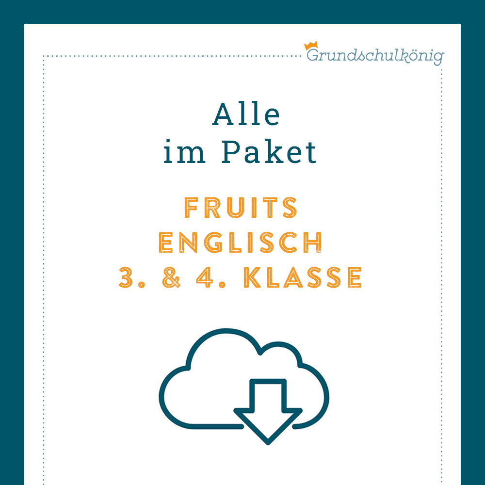 Königspaket: Fruits - Früchte (Englisch 3. & 4. Klasse)