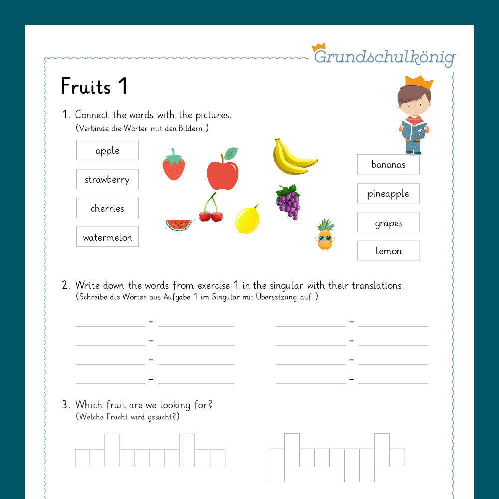 Königspaket: Fruits - Früchte (Englisch 3. & 4. Klasse)