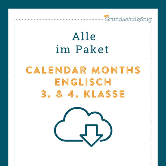 Königspaket: Months - Monate (Englisch, 3.& 4. Klasse)