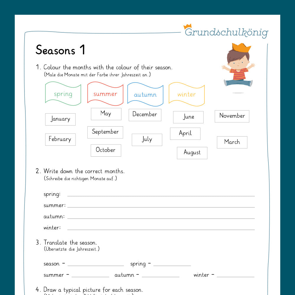 Königspaket: Seasons - Jahreszeiten (Englisch 3. & 4. Klasse)