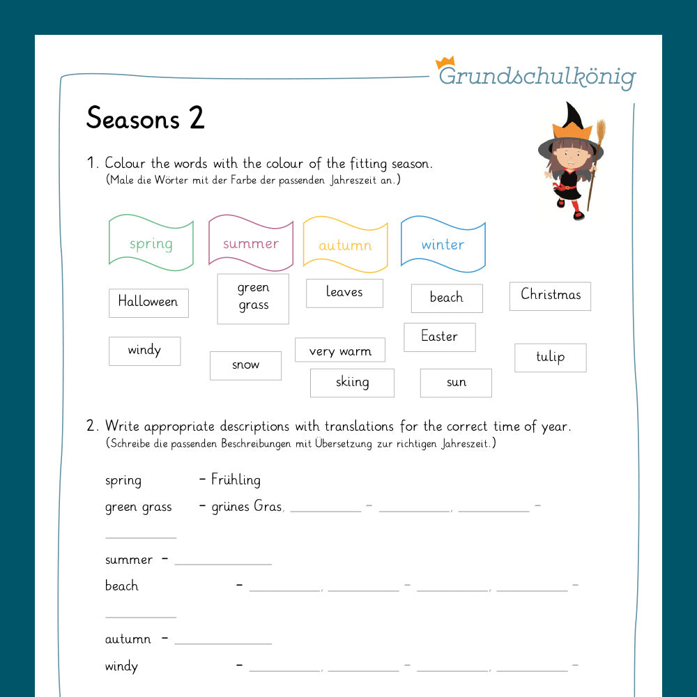 Königspaket: Seasons - Jahreszeiten (Englisch 3. & 4. Klasse)
