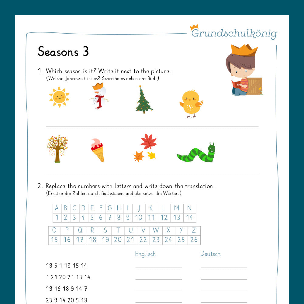 Königspaket: Seasons - Jahreszeiten (Englisch 3. & 4. Klasse)