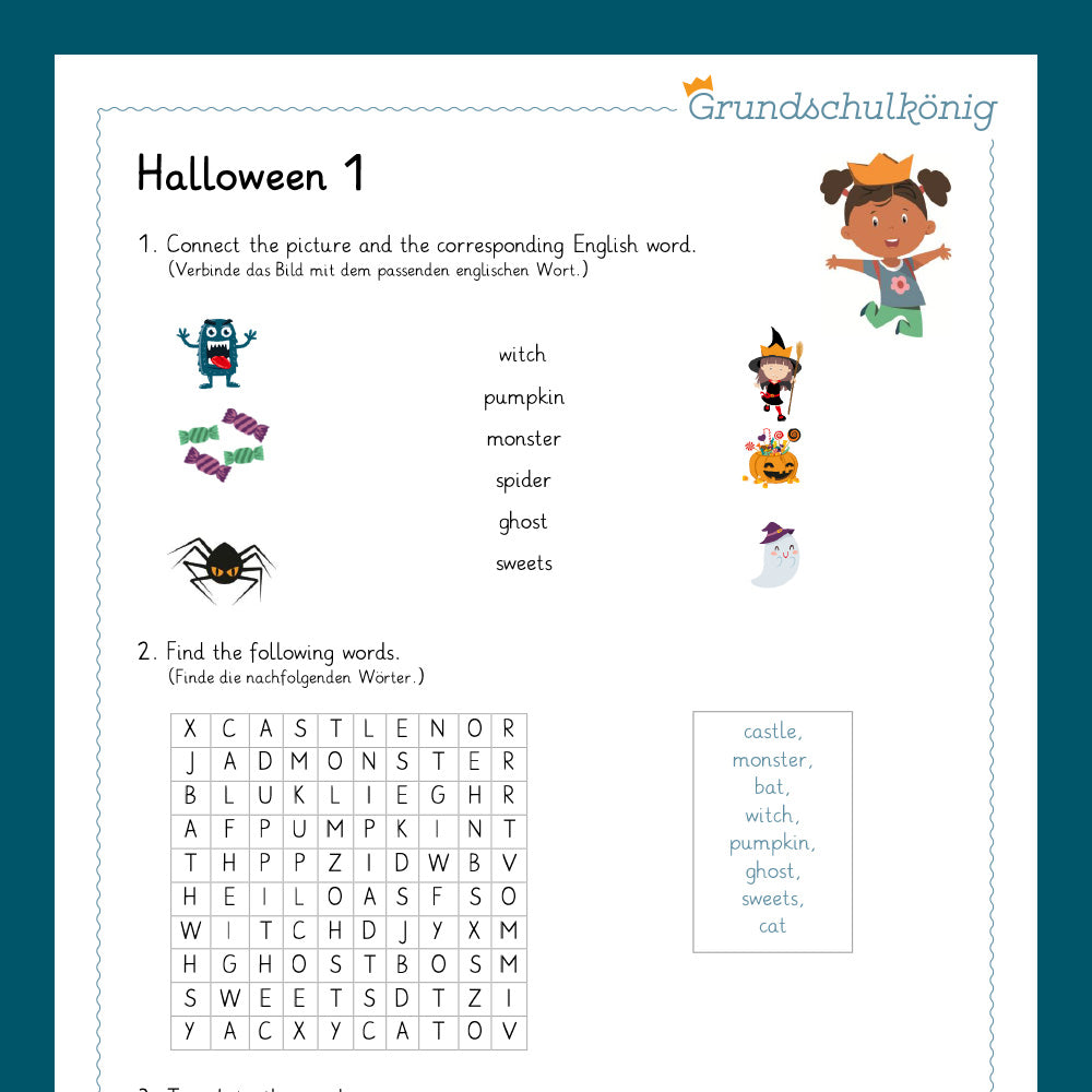 Königspaket: Halloween (Englisch 3. & 4. Klasse)