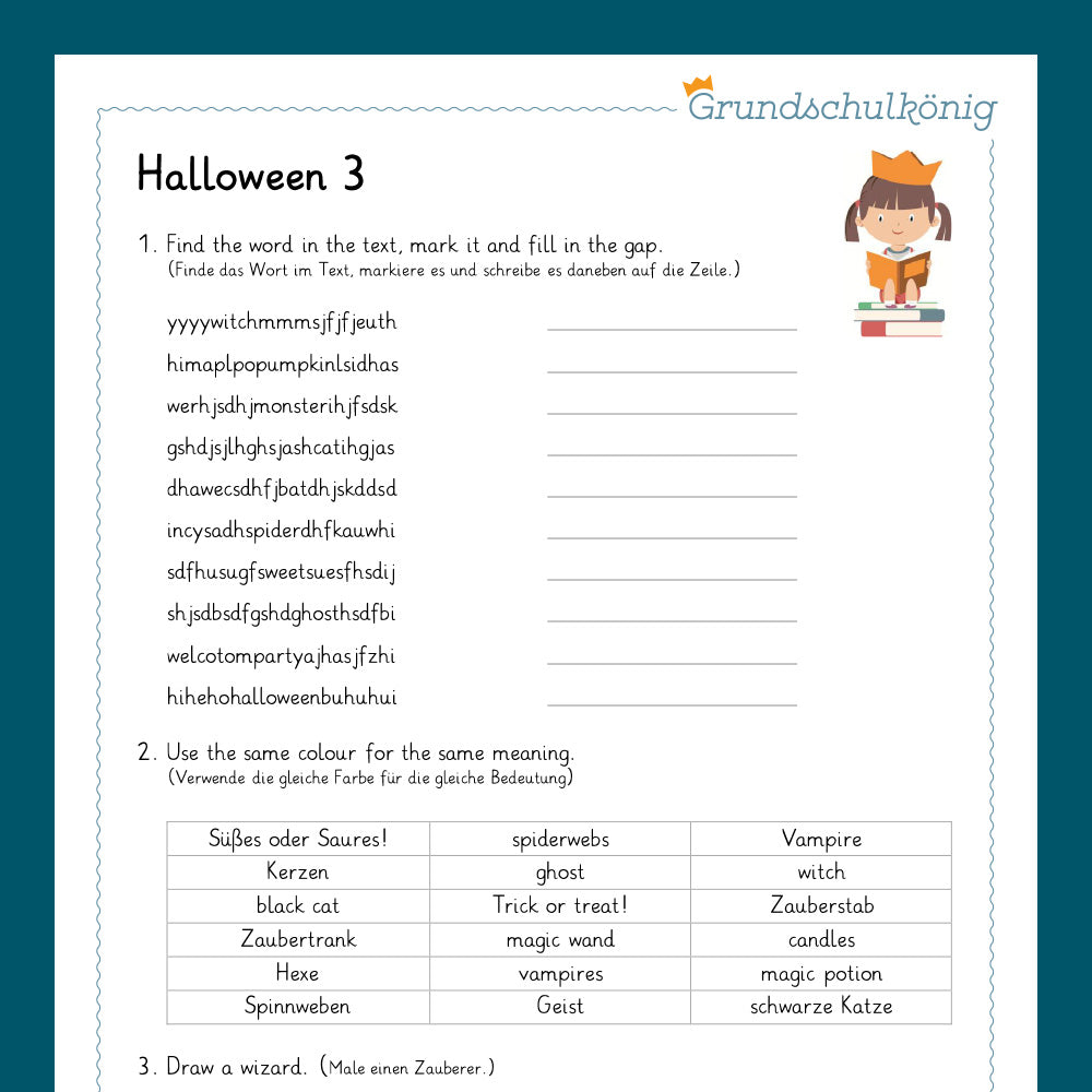 Königspaket: Halloween (Englisch 3. & 4. Klasse)