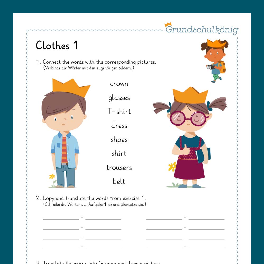 Königspaket: Clothes - Kleidung (Englisch, 3. & 4. Klasse)